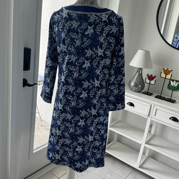 Cabana Life Blue and White Floral Coverup Dress - Picture 5 of 13